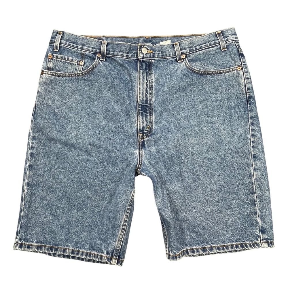 Vtg 90s Levis Blue 505 Regular Fit Denim Shorts Mens 42